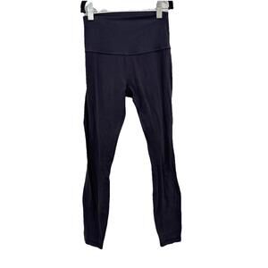 Women’s Lululemon Black Leggings Size‎ 4? 23” Inseam Workout Athletic Yoga